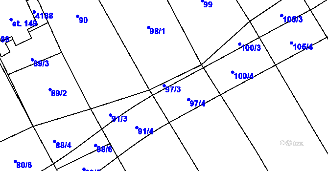 Parcela st. 97/3 v KÚ Besednice, Katastrální mapa