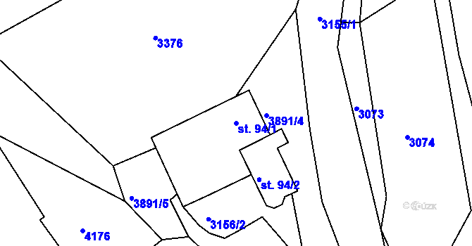 Parcela st. 94/1 v KÚ Besednice, Katastrální mapa