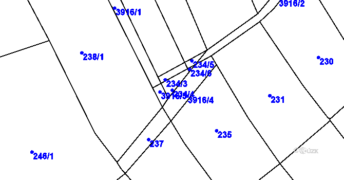 Parcela st. 234/4 v KÚ Besednice, Katastrální mapa