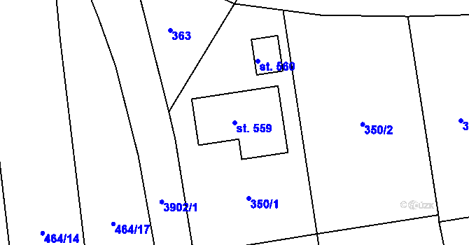 Parcela st. 559 v KÚ Besednice, Katastrální mapa