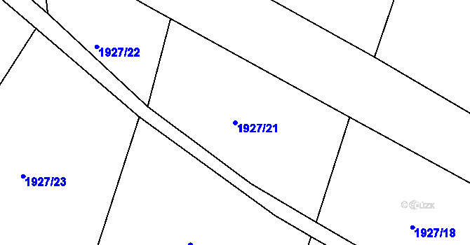 Parcela st. 1927/21 v KÚ Malče, Katastrální mapa