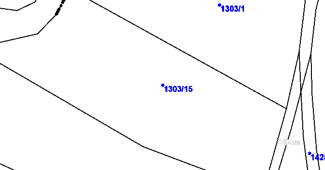 Parcela st. 1303/15 v KÚ Malče, Katastrální mapa