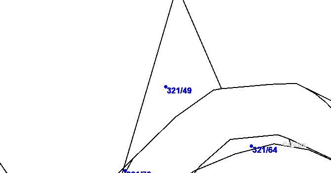 Parcela st. 321/49 v KÚ Běstvina, Katastrální mapa