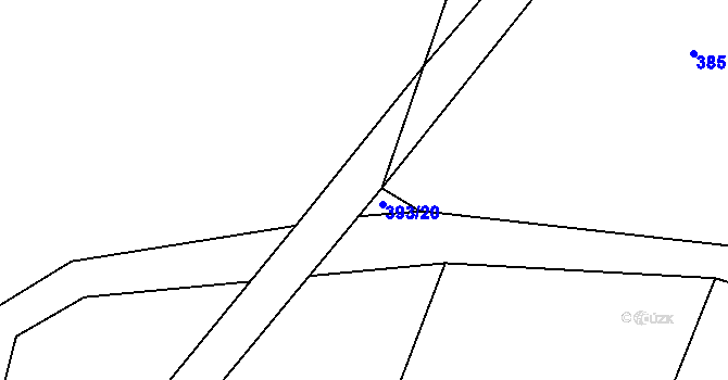 Parcela st. 393/5 v KÚ Kozí, Katastrální mapa