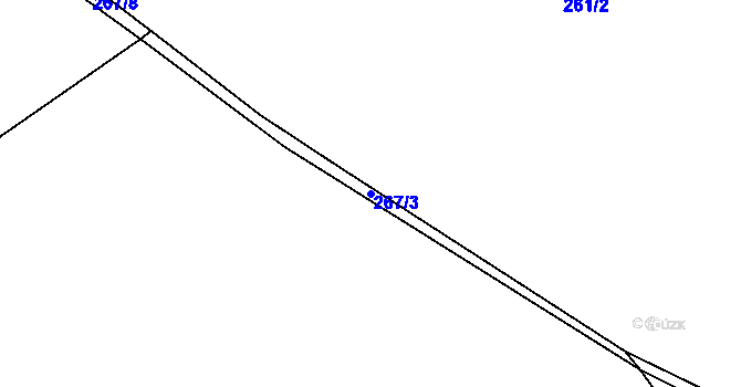 Parcela st. 267/3 v KÚ Bezděčí u Velkých Opatovic, Katastrální mapa