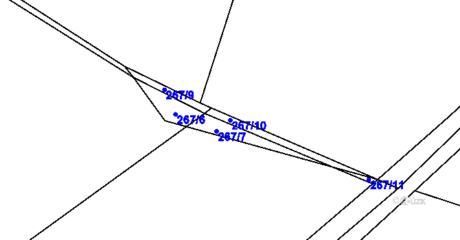 Parcela st. 267/10 v KÚ Bezděčí u Velkých Opatovic, Katastrální mapa