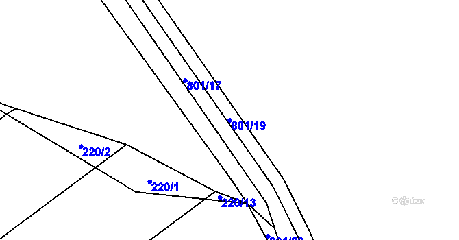 Parcela st. 801/19 v KÚ Bezdědovice, Katastrální mapa