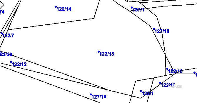 Parcela st. 122/13 v KÚ Bezdědovice, Katastrální mapa