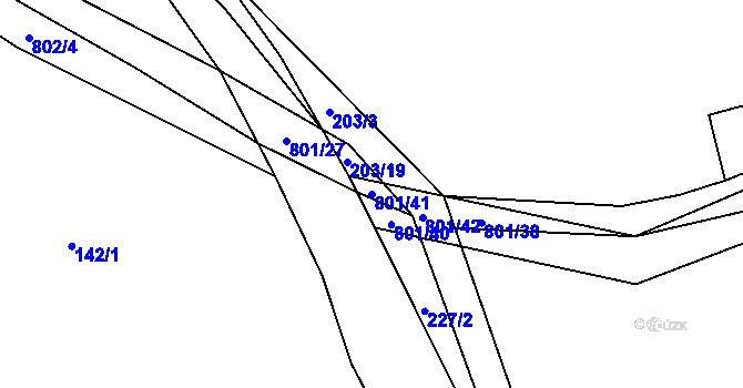 Parcela st. 801/41 v KÚ Bezdědovice, Katastrální mapa