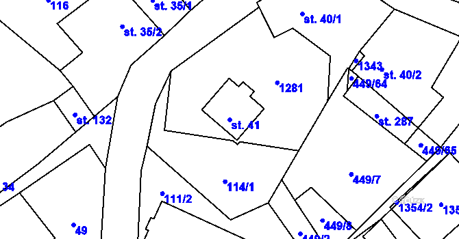 Parcela st. 41 v KÚ Bezděkov u Klatov, Katastrální mapa