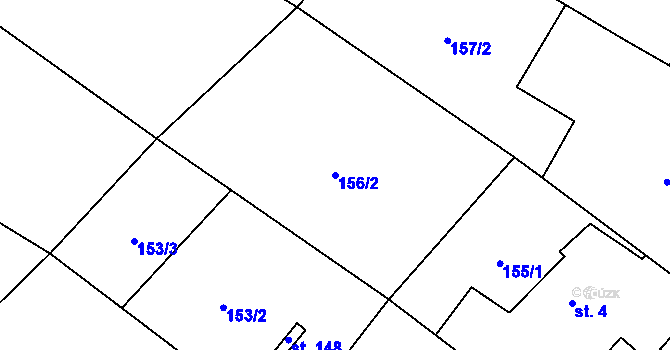 Parcela st. 156/2 v KÚ Bezděkov u Klatov, Katastrální mapa