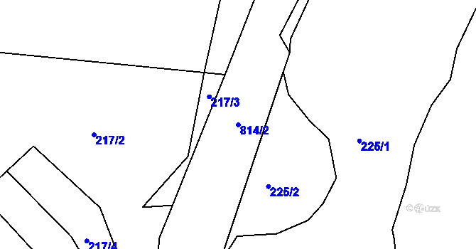 Parcela st. 814/2 v KÚ Bezděkov u Klatov, Katastrální mapa