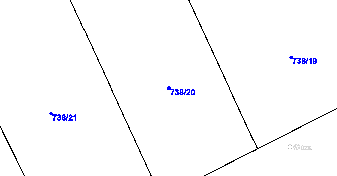 Parcela st. 738/20 v KÚ Bezděkov u Klatov, Katastrální mapa