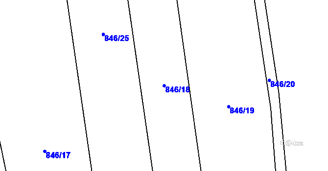 Parcela st. 846/18 v KÚ Bezděkov u Klatov, Katastrální mapa