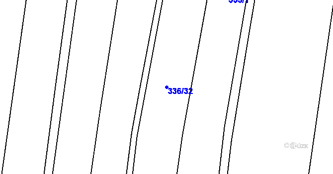 Parcela st. 336/32 v KÚ Koryta u Bezděkova, Katastrální mapa