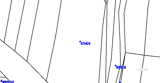 Parcela st. 414/4 v KÚ Koryta u Bezděkova, Katastrální mapa