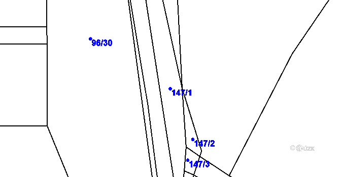 Parcela st. 147/1 v KÚ Struhadlo, Katastrální mapa