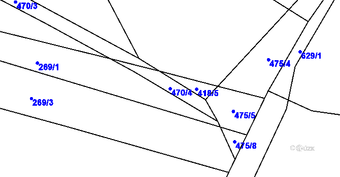 Parcela st. 470/4 v KÚ Struhadlo, Katastrální mapa
