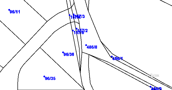 Parcela st. 486/8 v KÚ Struhadlo, Katastrální mapa