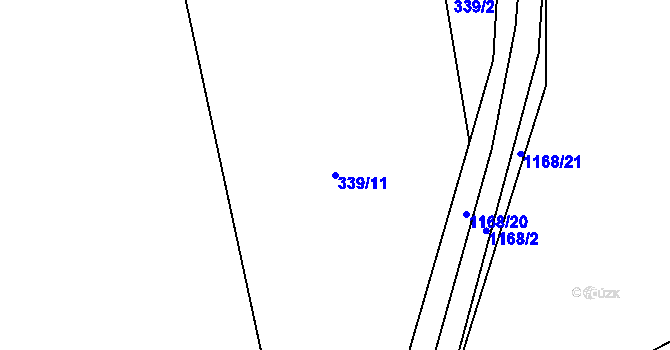 Parcela st. 339/11 v KÚ Bezděkov u Žatce, Katastrální mapa
