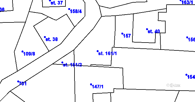 Parcela st. 161/1 v KÚ Bezděkov nad Metují, Katastrální mapa