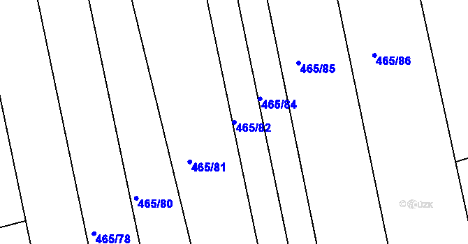 Parcela st. 465/82 v KÚ Bezděkov nad Metují, Katastrální mapa