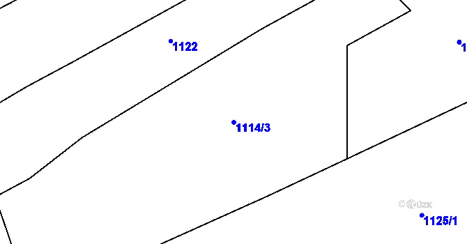 Parcela st. 1114/3 v KÚ Bezděkov pod Třemšínem, Katastrální mapa