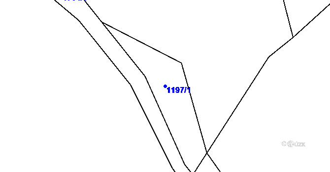 Parcela st. 1197/1 v KÚ Bezděkov pod Třemšínem, Katastrální mapa