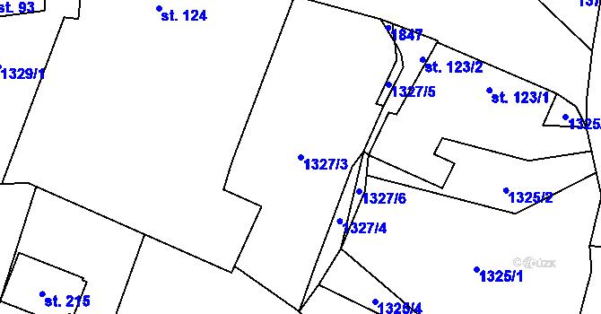 Parcela st. 1327/3 v KÚ Bezděkov pod Třemšínem, Katastrální mapa