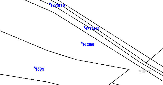 Parcela st. 1628/6 v KÚ Bezděkov pod Třemšínem, Katastrální mapa