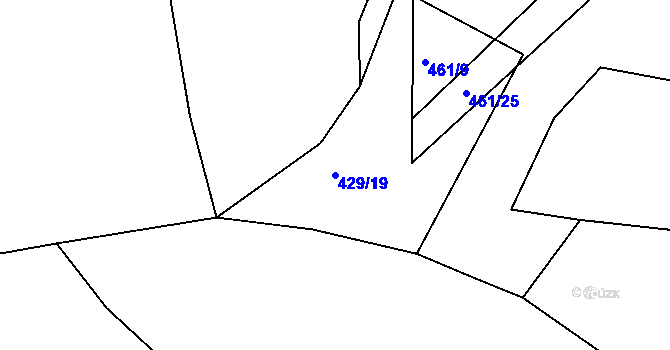 Parcela st. 429/19 v KÚ Vševily, Katastrální mapa