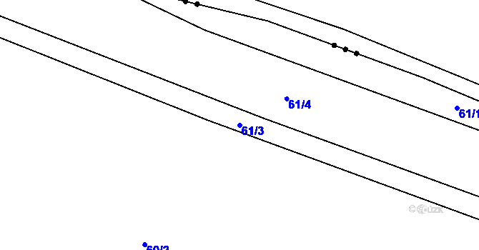 Parcela st. 61/3 v KÚ Sloupno u Chotěboře, Katastrální mapa