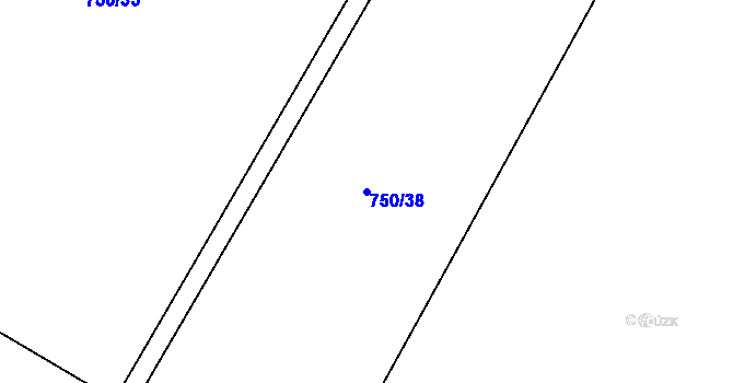 Parcela st. 750/38 v KÚ Bezděz, Katastrální mapa