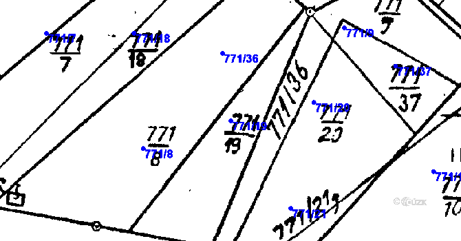 Parcela st. 771/19 v KÚ Bezdružice, Katastrální mapa