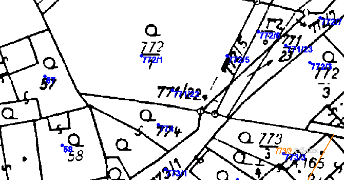 Parcela st. 771/22 v KÚ Bezdružice, Katastrální mapa