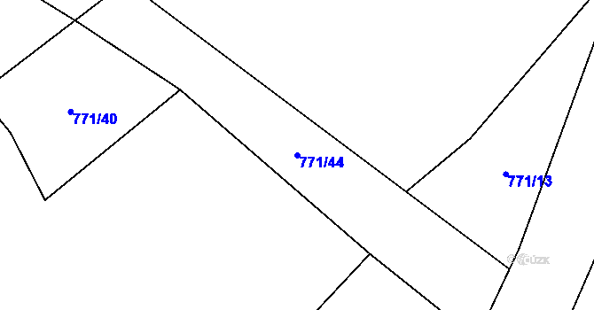 Parcela st. 771/44 v KÚ Bezdružice, Katastrální mapa