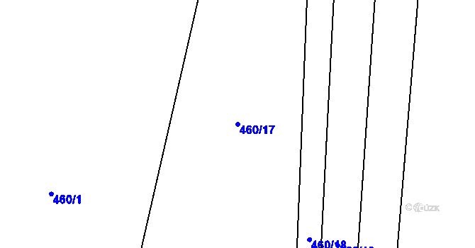 Parcela st. 460/17 v KÚ Bezkov, Katastrální mapa