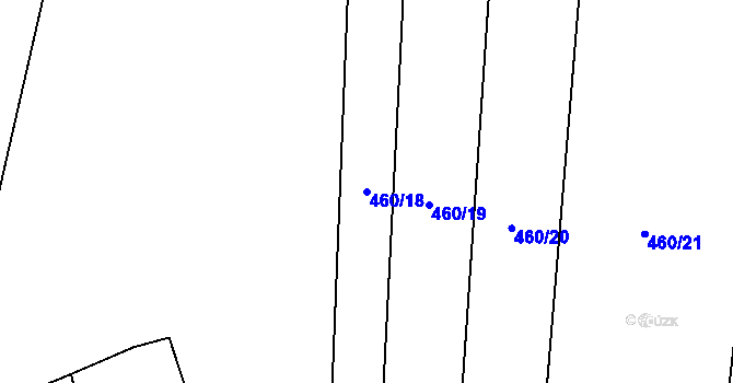 Parcela st. 460/18 v KÚ Bezkov, Katastrální mapa