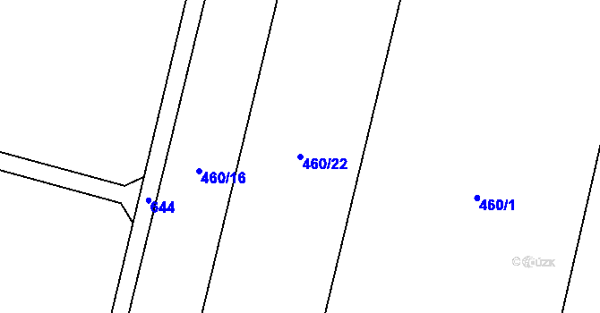 Parcela st. 460/22 v KÚ Bezkov, Katastrální mapa