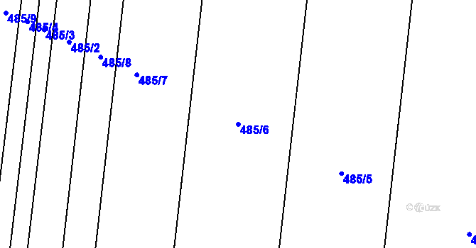 Parcela st. 485/6 v KÚ Bezkov, Katastrální mapa