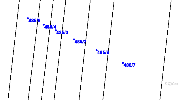Parcela st. 485/8 v KÚ Bezkov, Katastrální mapa