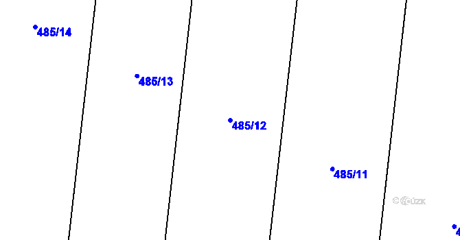 Parcela st. 485/12 v KÚ Bezkov, Katastrální mapa