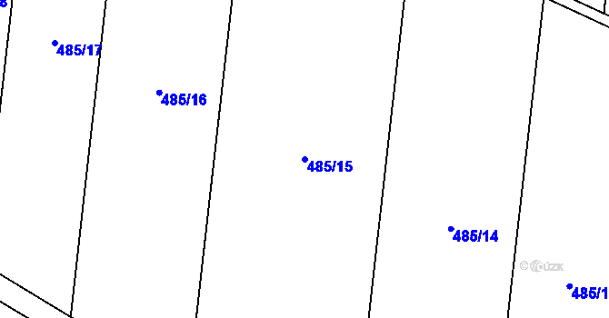Parcela st. 485/15 v KÚ Bezkov, Katastrální mapa