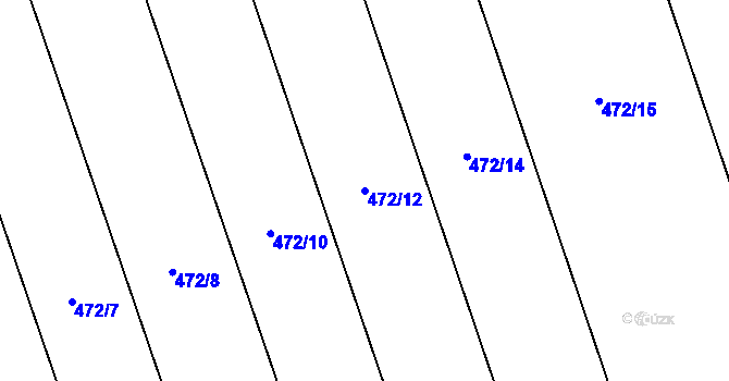 Parcela st. 472/12 v KÚ Bezuchov, Katastrální mapa