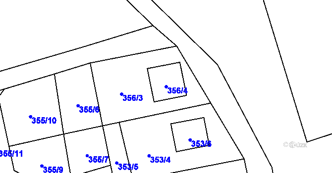 Parcela st. 356/4 v KÚ Bezuchov, Katastrální mapa