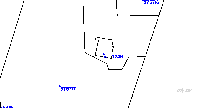 Parcela st. 1248 v KÚ Bílá, Katastrální mapa