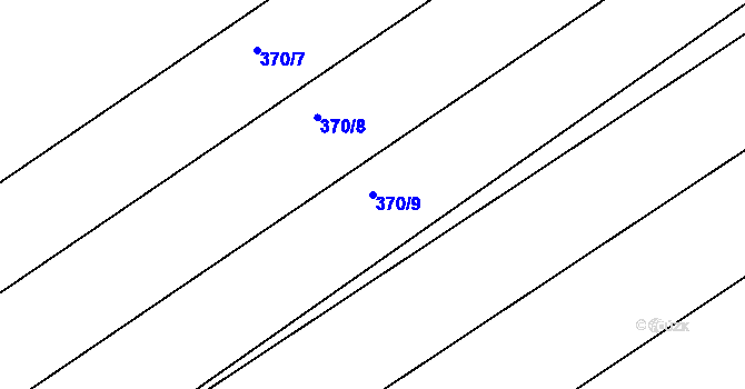 Parcela st. 370/9 v KÚ Brambory, Katastrální mapa