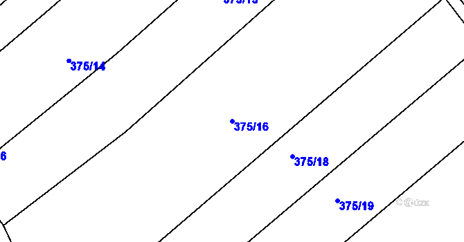 Parcela st. 375/16 v KÚ Brambory, Katastrální mapa
