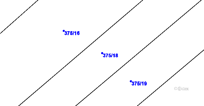Parcela st. 375/18 v KÚ Brambory, Katastrální mapa