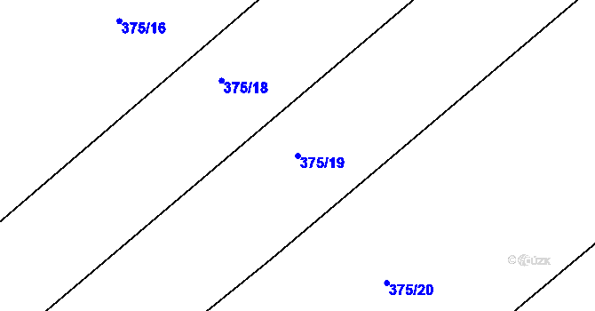 Parcela st. 375/19 v KÚ Brambory, Katastrální mapa
